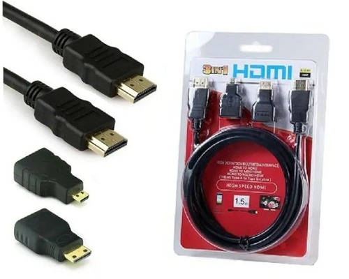 CABLE HDMI CON FICHAS ADAPTABLES